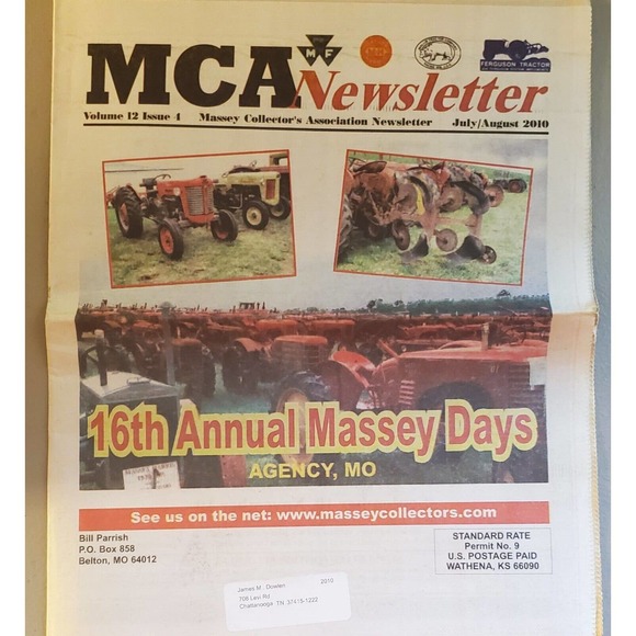 Massey Collectors Association Newsletter 5 Issues 2010 - Picture 4 of 6